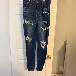 American Eagle Outfitters Distressed Blue Jeans